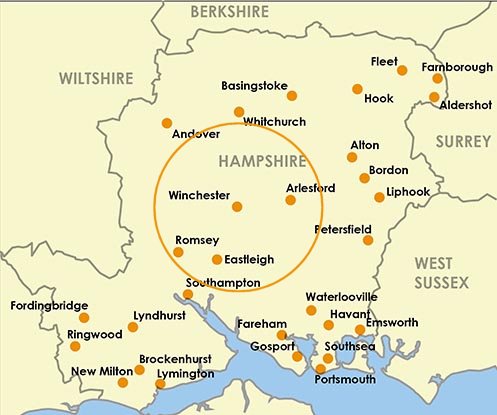Winchester Map